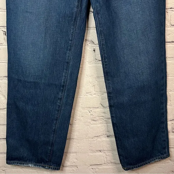 Madewell‎ Women's Baggy Straight High Rise Jeans Dark Worn Indigo Wash Size 28 - Image 5
