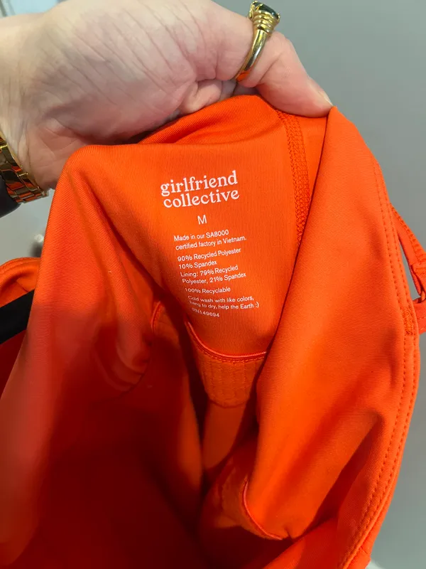 Girlfriend Collective Orange racer Juliet exercise dress - Image 8