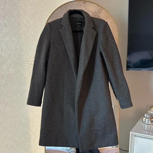 Love Tree Gray Trench Coat - Image 2