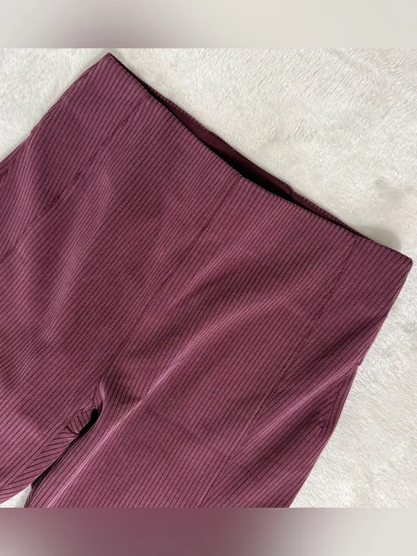 Lululemon Ribbed Softstreme Flared Pant Garnet Size 4 - Image 6