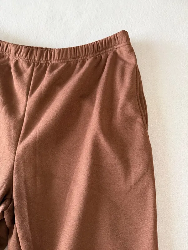 NEW Brown Pull On Waist Open Straight Leg Sweatpants Size 2XL #260785 - Image 2