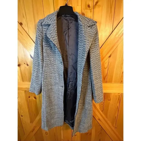 Sisley Sz 42 US 10/12 Button Up Coat Wool Alpaca Blend Overcoat (6656) - Image 9