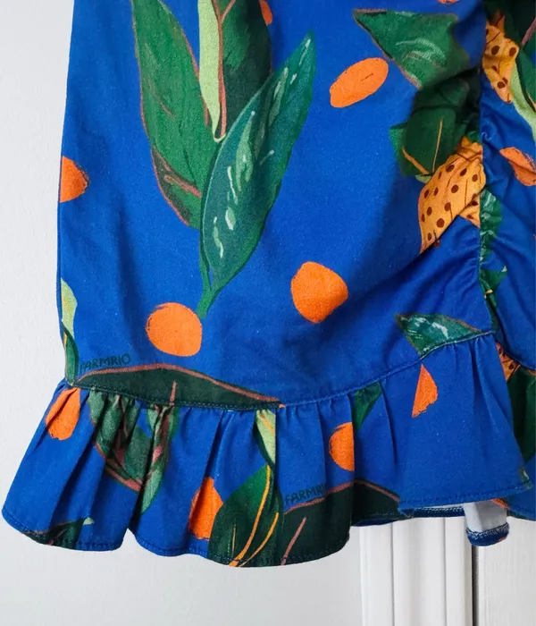Farm Rio Tropical Print Ruched Ruffled Mini Skirt, Size XS - Image 8