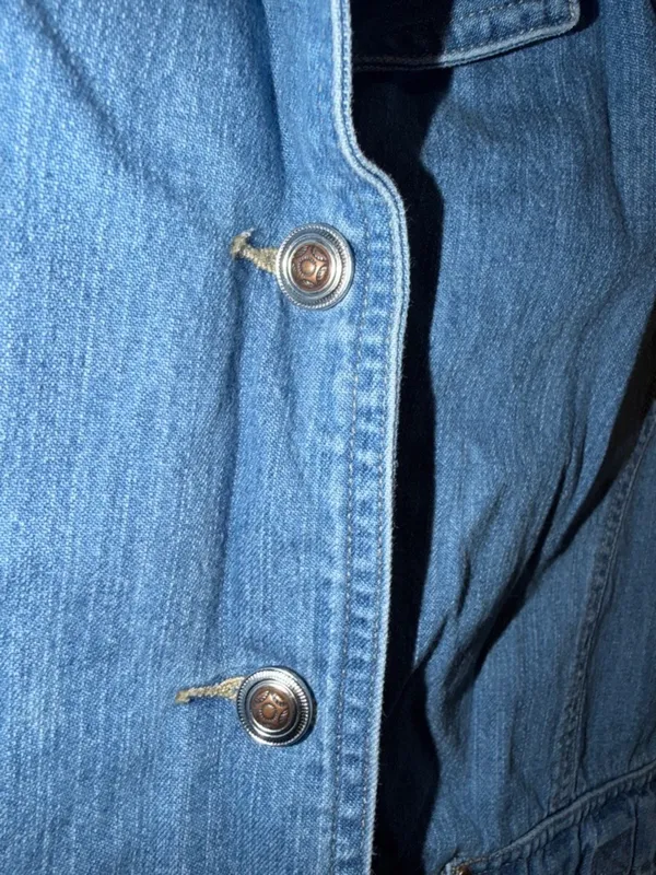 Vintage Jean Jacket Cropped Pockets cottagecore granny sleeveless vest - Image 6