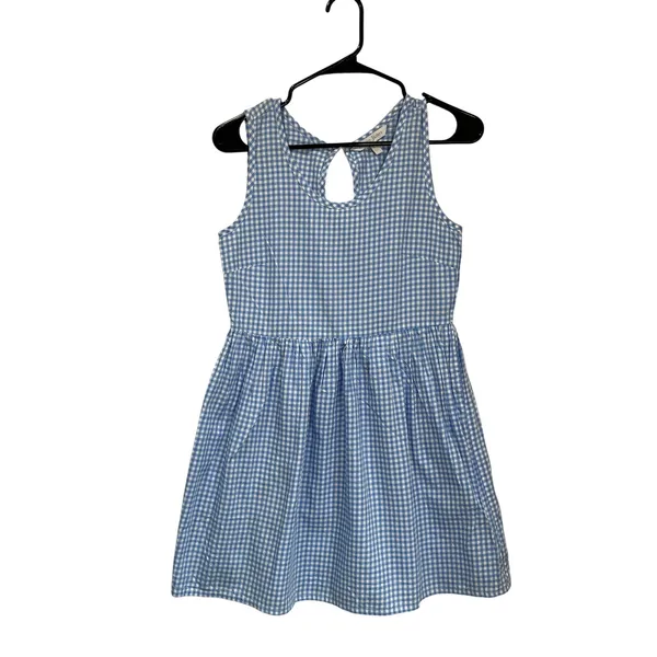 Lauren‎ James Bow Back Gingham Dress Blue Sleeveless Sundress XS Cottagecore - Image 2