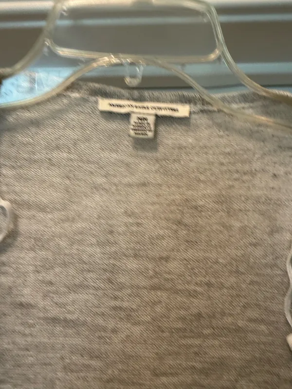 American Eagle Light Gray Women's Open Front Draped Cardigan - Image 3