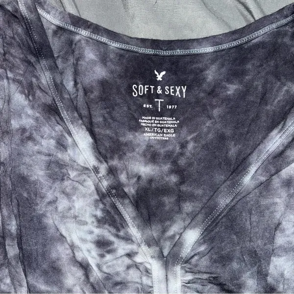 American Eagle cinched tie dye top - Image 4