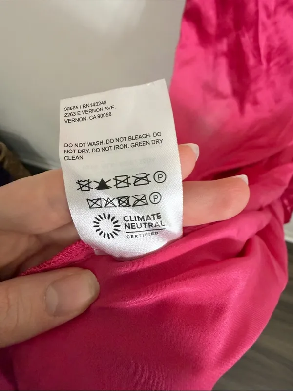Reformation Marguerite Pink Flambé Dress - Image 6