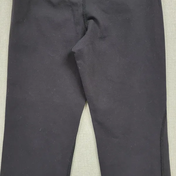 Lululemon Womens Gather Crow Yoga Leggings 4 Black Crop Split Wide Leg Capri - Image 11