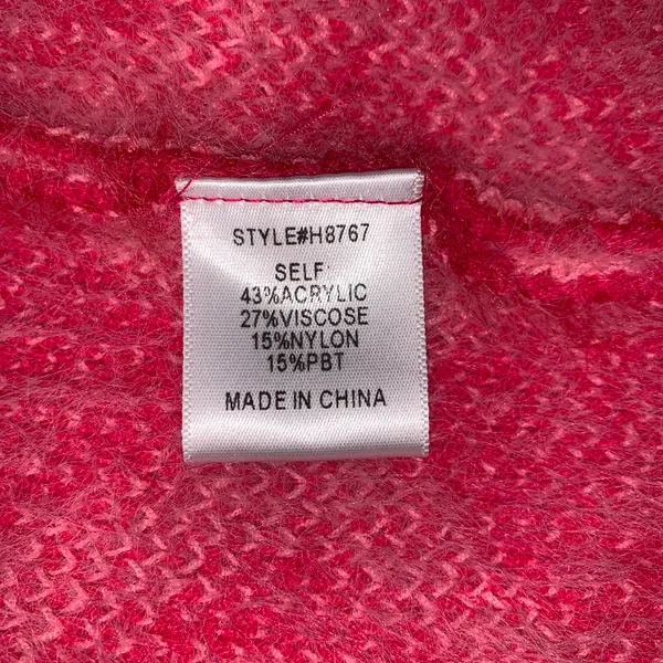 hot pink argyle design cardigan size M NWT - Image 4