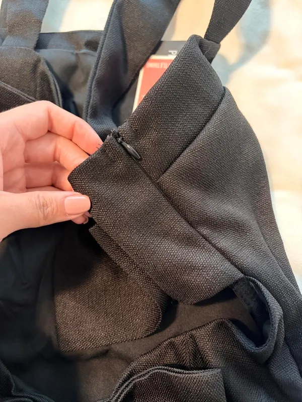 Pretty Little Thing Bow Black Dress Twill Cut-Out - Image 6