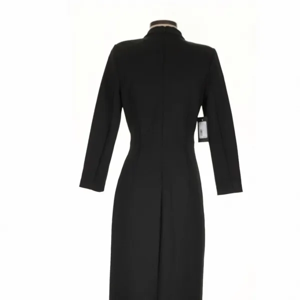 Marciano Black Choker Neck Belted Maxi Dress Small Dark Feminine Quiet Luxury - Image 8