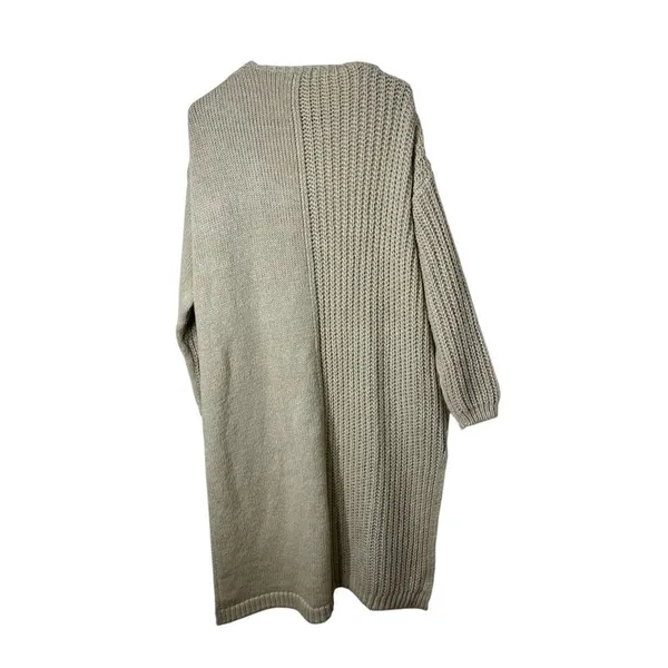 Topshop Womens Chunky Long Cardigan Sweater Tan Beige‎ Oversized 0-2P - Image 9