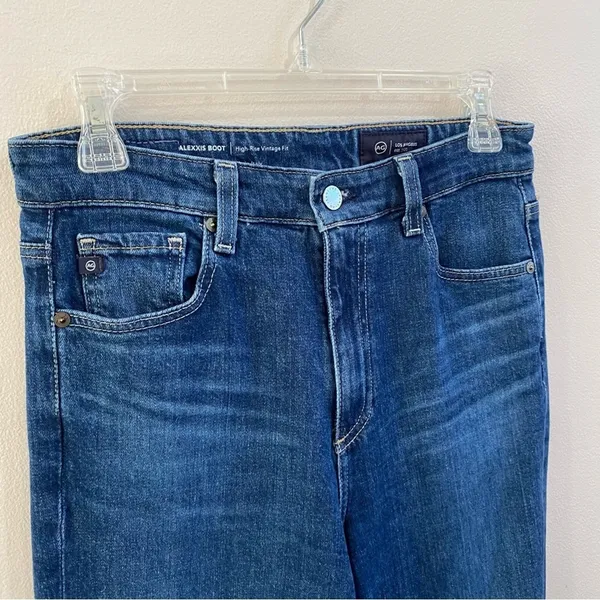 AG Alexxis‎ Boot Jeans 27R High Rise Vintage Fit Raw Hem Flare Premium Denim - Image 3