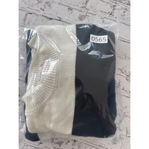 Sincerely Jules Womens SKI Graphic‎ Knit Sweater White Black Medium ST21841 - Image 9