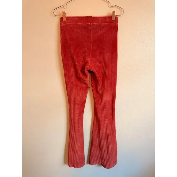Aerie Flare Pants‎ Size S Regular Rust Orange Corduroy Ribbed Bell Bottom Leg - Image 6