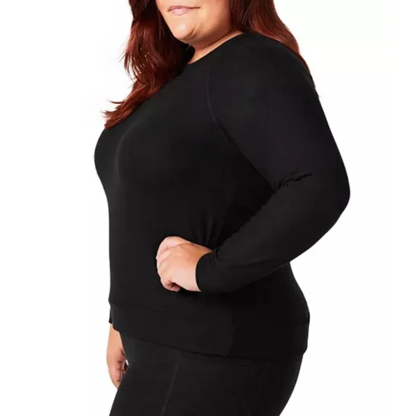 Beyond Yoga Plus Raglan Sleeve Bopo Pullover in Black, NWT, Size 1X - Image 2