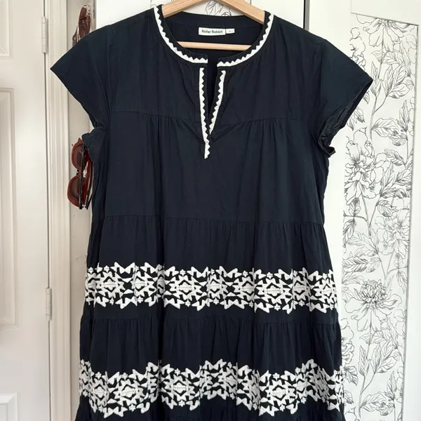 Roller Rabbit Pamela embroidered tiered dress - Image 7