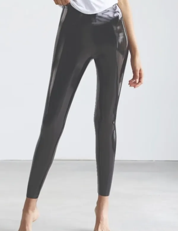 Commando Black Faux Patent Leather Legging (Style SLG25) - Image 4