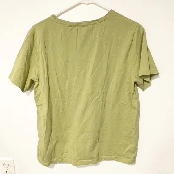 NA-KD Size XL Cotton‎ Logo Print Tshirt in Sage Green - LGREEN - Image 5