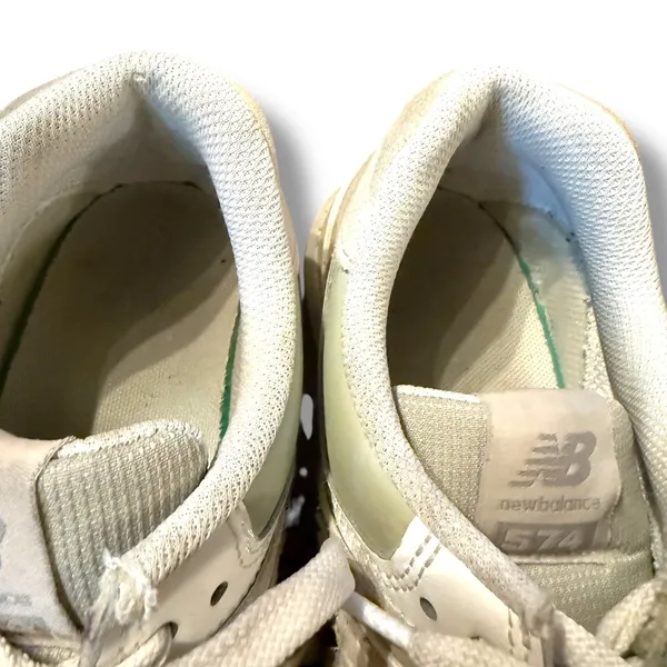 New Balance 574 Calm Green Sneakers Women's 9.5 Men's 8 Suede Athletic Shoes‎ - Image 4