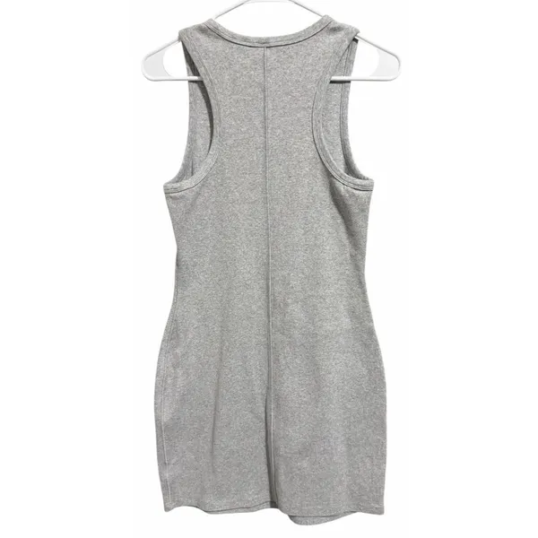 Aritzia TNA Quartz Ribbed Bodycon Mini Dress Heather Gray Women's‎ Size Large - Image 2