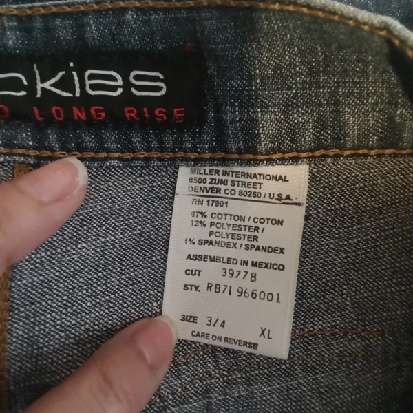 Rockies vintage relaxed long Rise cowgirl rodeo women's jeans size 3/4 - Image 5