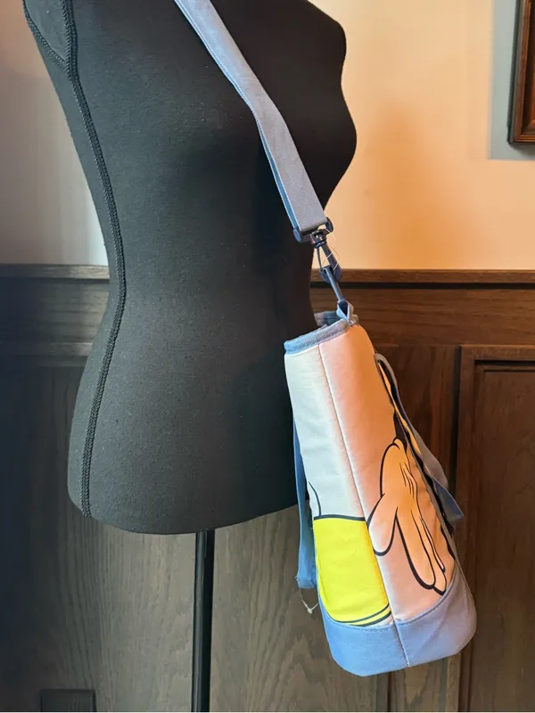 Disney Blue Canvas Mickey cooler Tote with Adjustable Strap - Image 3