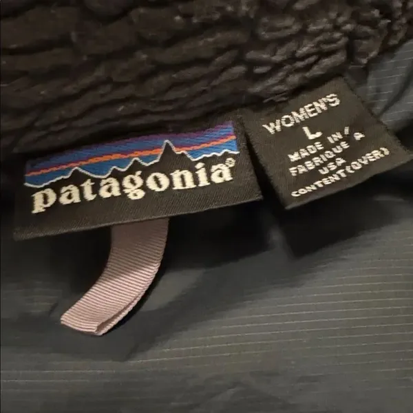 VTG Patagonia Bernese Mountain Jacket High Pile Quilted 81455 Women's L USA - Image 6