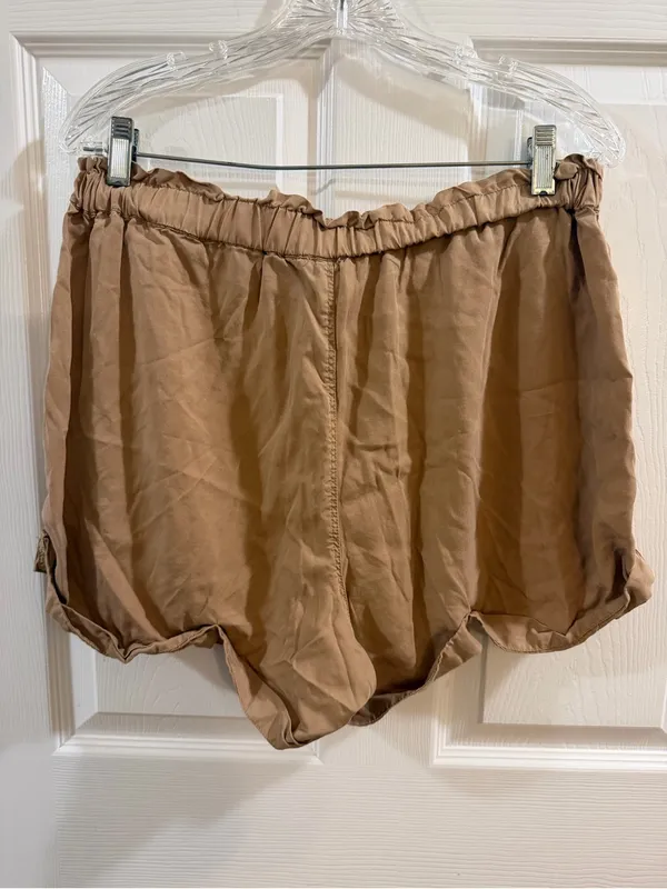 aerie Tan Paperbag Waist Tie-Front Shorts - Image 4