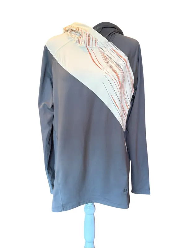 Mountain Hardwear Sweatshirt Gray Athletic Pullover Hiking Hoodie Womens Large - Image 3