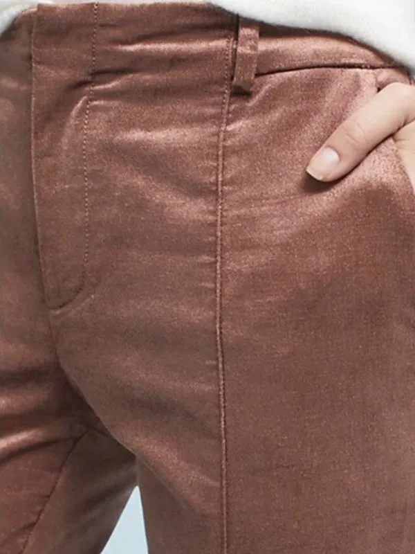 Anthropologie Copper-Tone Essential Skinny Trousers Sz 4 NWT - Image 2