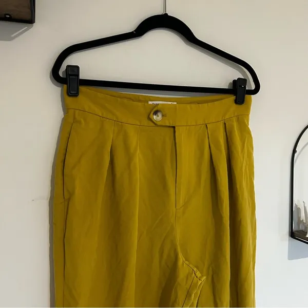 Free People‎ Gabbie Trousers Pants Slacks Mustard Yellow Size 8 - Image 5