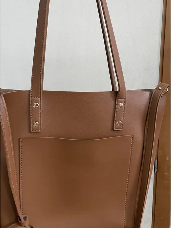Henny + Lev brown leather tote bag - Image 2