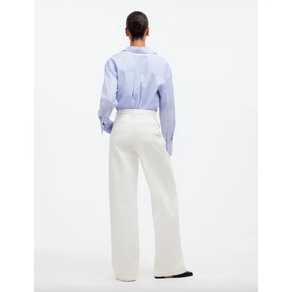 Madewell The Harlow Wide Leg Jean Airy Denim Baggy White High Waist US 33 NWT - Image 4