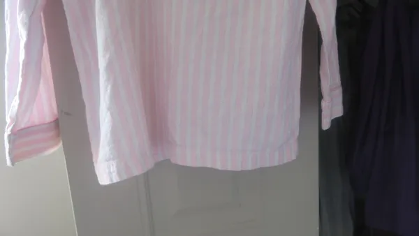 Victoria's Secret vertical stripe sleep shirt top in pink and white size XS. - Image 10