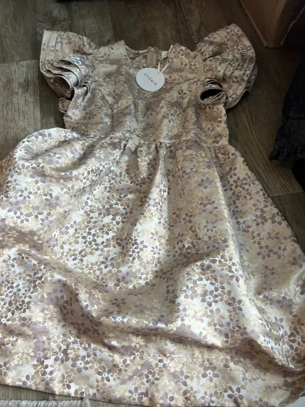 NWT Storia small metallic floral dress - Image 2