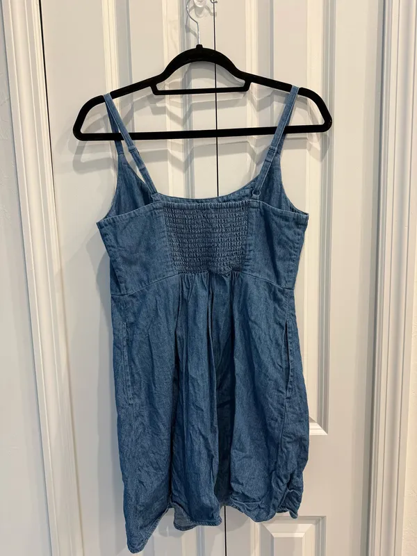 Old Navy Fit & Flare Sleeveless Denim Dress - Image 5