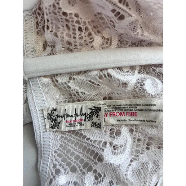 Free‎ People Intimately Adella Lace Bralette Ivory White Floral Boho Small - Image 5