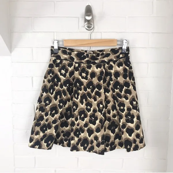 Sea New York Animal Cheetah Leopard Print Skirt Size 4 - Image 2