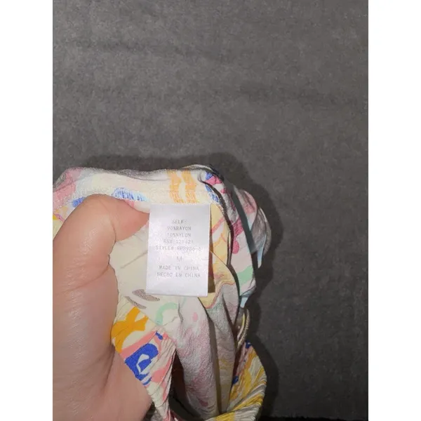 ellison printed‎ flowy wide leg pants fruit resort rayon nylon Pockets m - Image 5