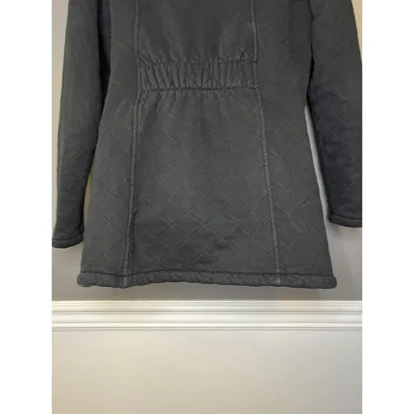 The North Face Caroluna Coat Women Lrg Black Quilted Fleece Lined Zip Jacket - Image 8