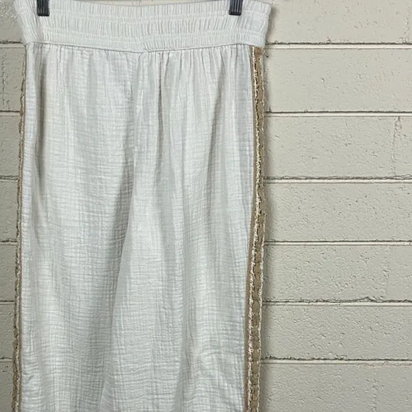 Aerie White Wide Leg Pants size M - Image 8