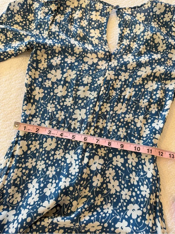 Reformation Nantes Midi Dress Blue Floral Mari Print 4 - Image 8