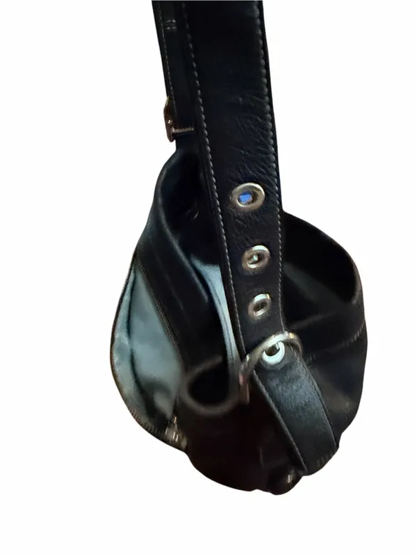 Coach East West Duffel Shoulder Bag M1085-F15065 Black Pebbled Leather Purse - Image 4