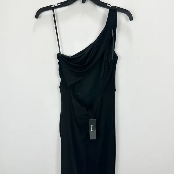 Lulus Especially Breathtaking Black Ruched One-Shoulder Maxi Dress Formal L NWT - Image 11