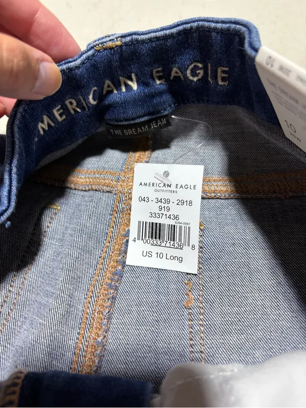 American Eagle Outfitters NWT curvy hi-rise jegging dream Jean 10 long - Image 8