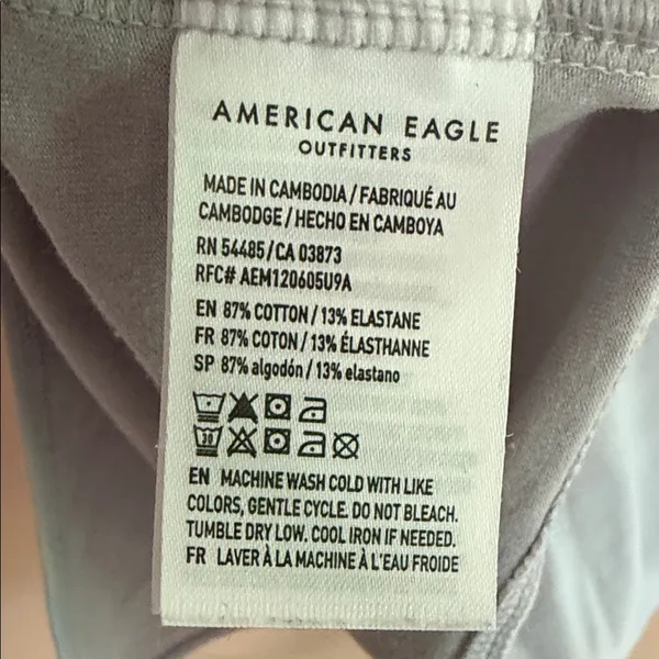 American Eagle Pale Blue Scoop Neck Bodysuit with Double Straps - Image 6