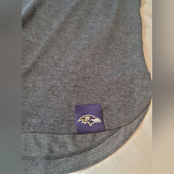 Nike Ravens Baltimore Women's Heather Gay Fashion Tri-Blend T-Shirt Size:S - Image 6