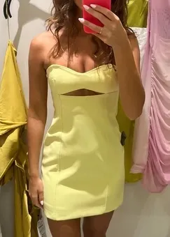 Zara Bodycon Strapless Mini Lemon Party Coctail Shower Bridal 🍋Dress - Image 13